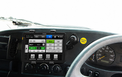 イメージ画像です。タブレットの固定位置については車両メーカー及び型式により異なります。